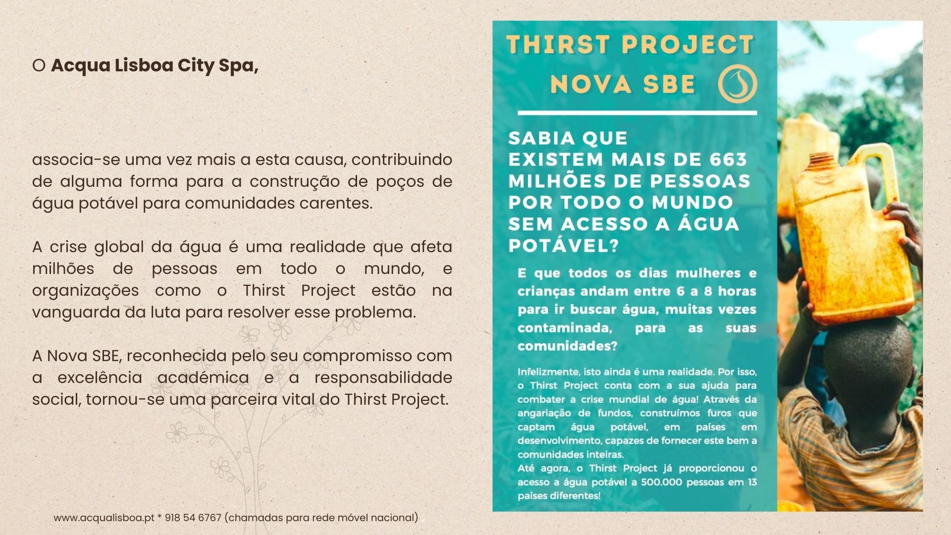 Thirst Project Nova SBE